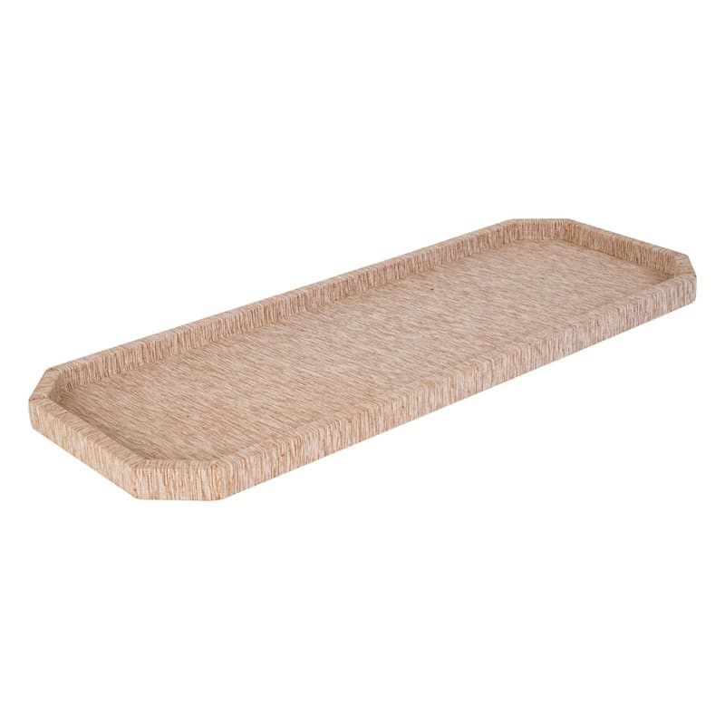 Natural Woven Decorative Octagon Tray, 26x9 | At Home