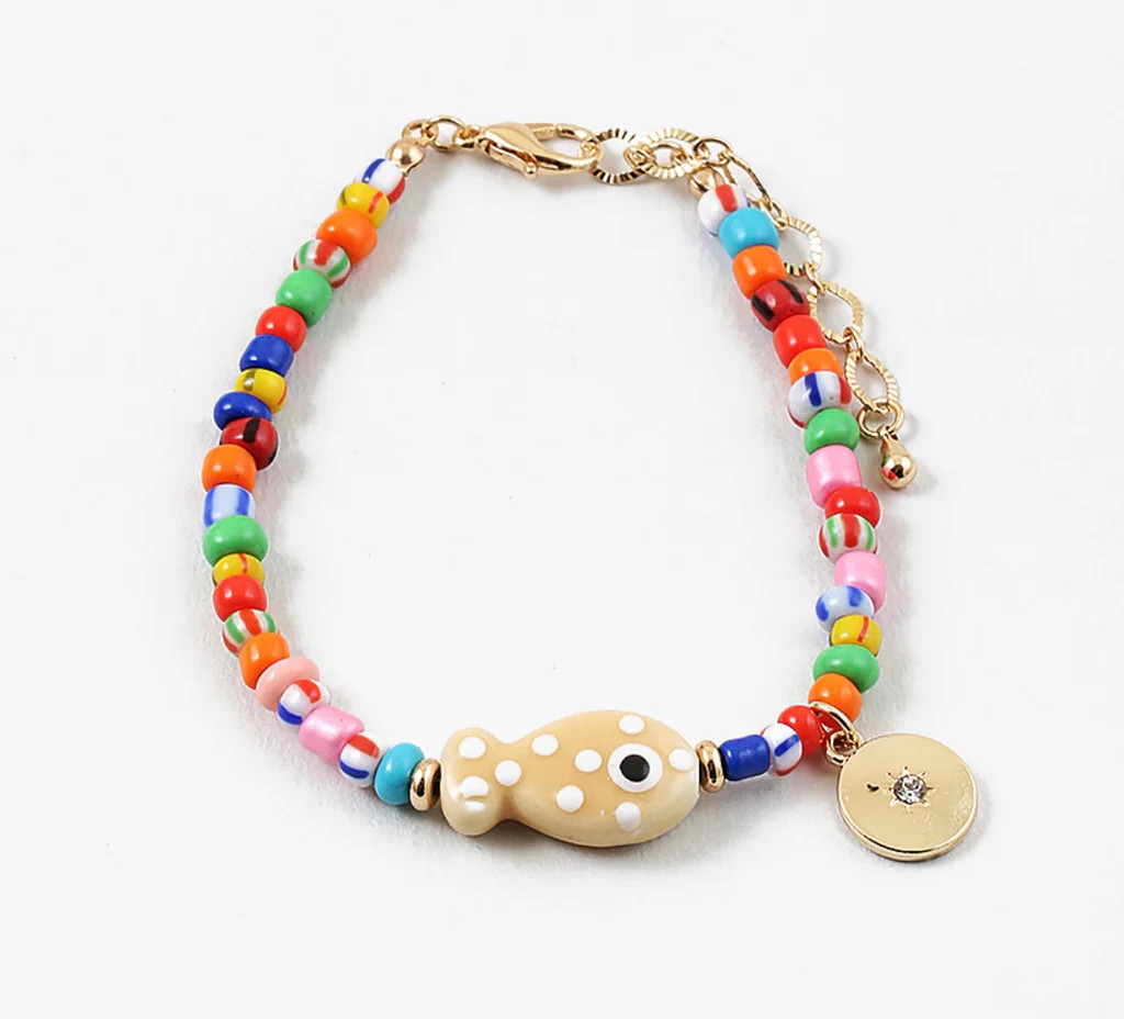 Fish Bracelet (multi-colored or blue and white stripe) | Erin McDermott Jewelry