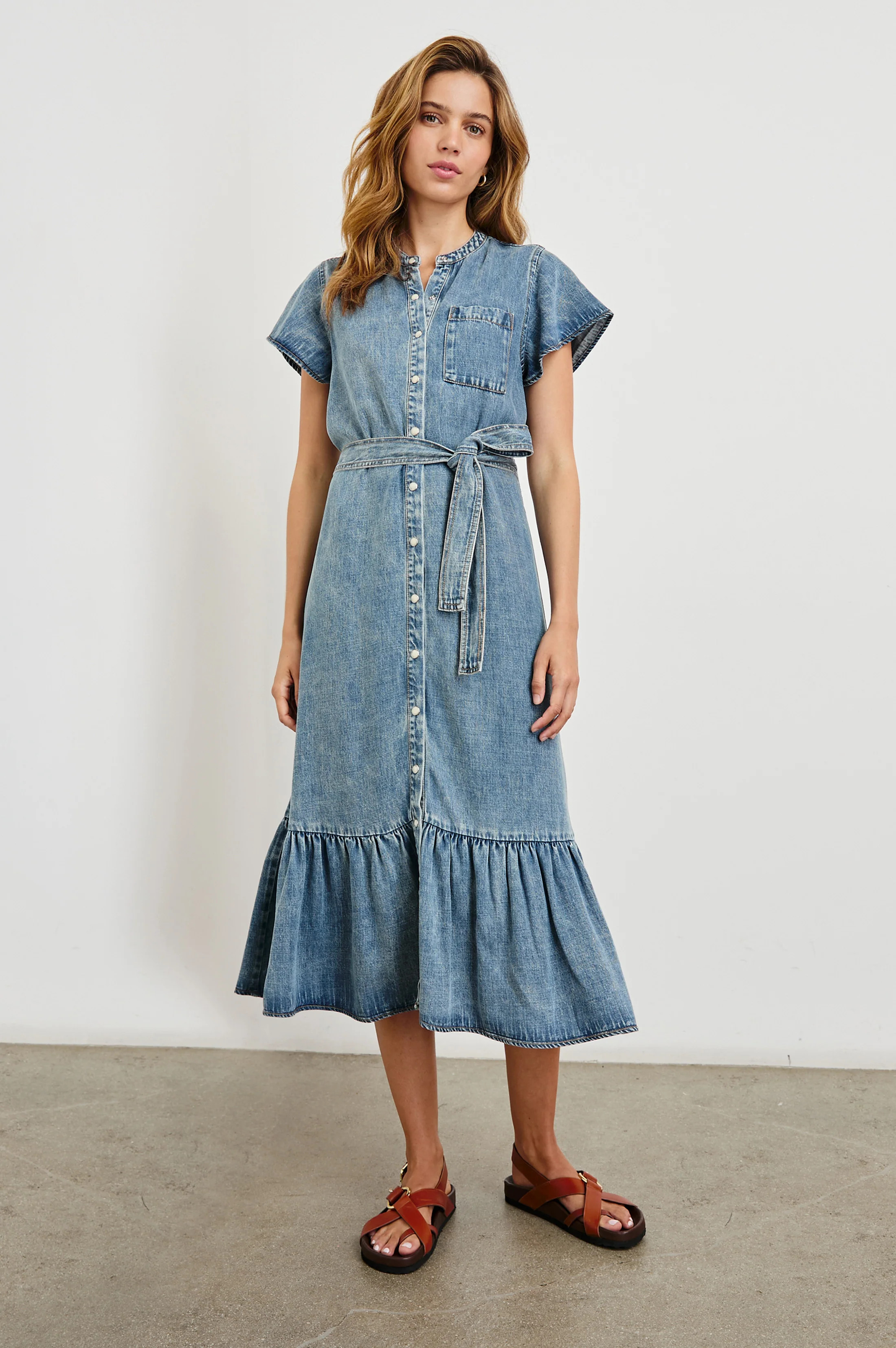 KAHLO DRESS - MID BLUE | Rails