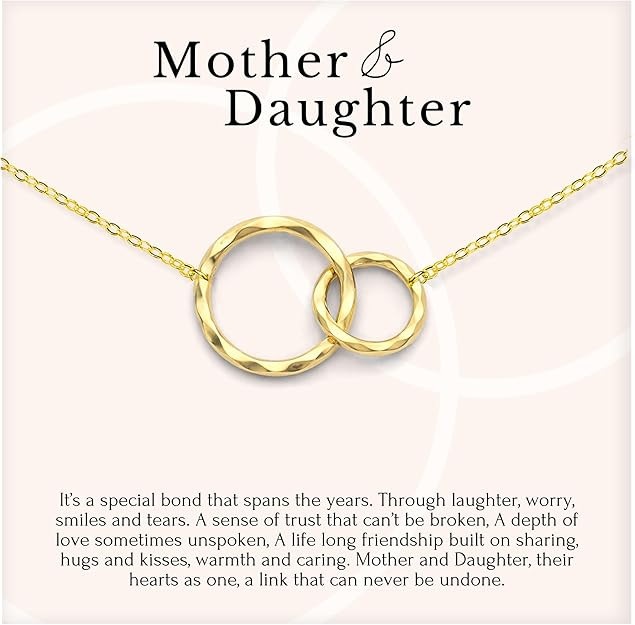 HOPE LOVE SHINE Mother Daughter Necklace With Message Card, Premium Jewelry Gift | Amazon (US)