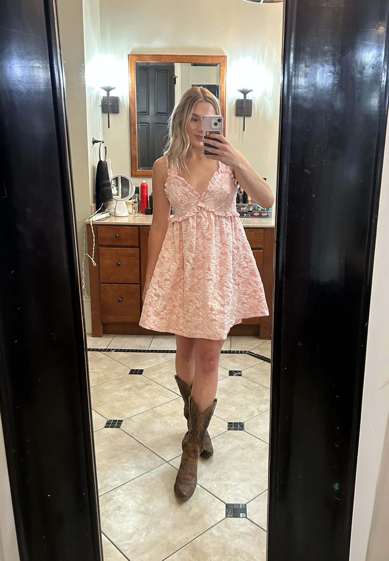 Pink lace floral babydoll dress! 🪩✨💖

Country concert inspo 
Girly western fashion 

#LTKstyletip #LTKFind #LTKSeasonal