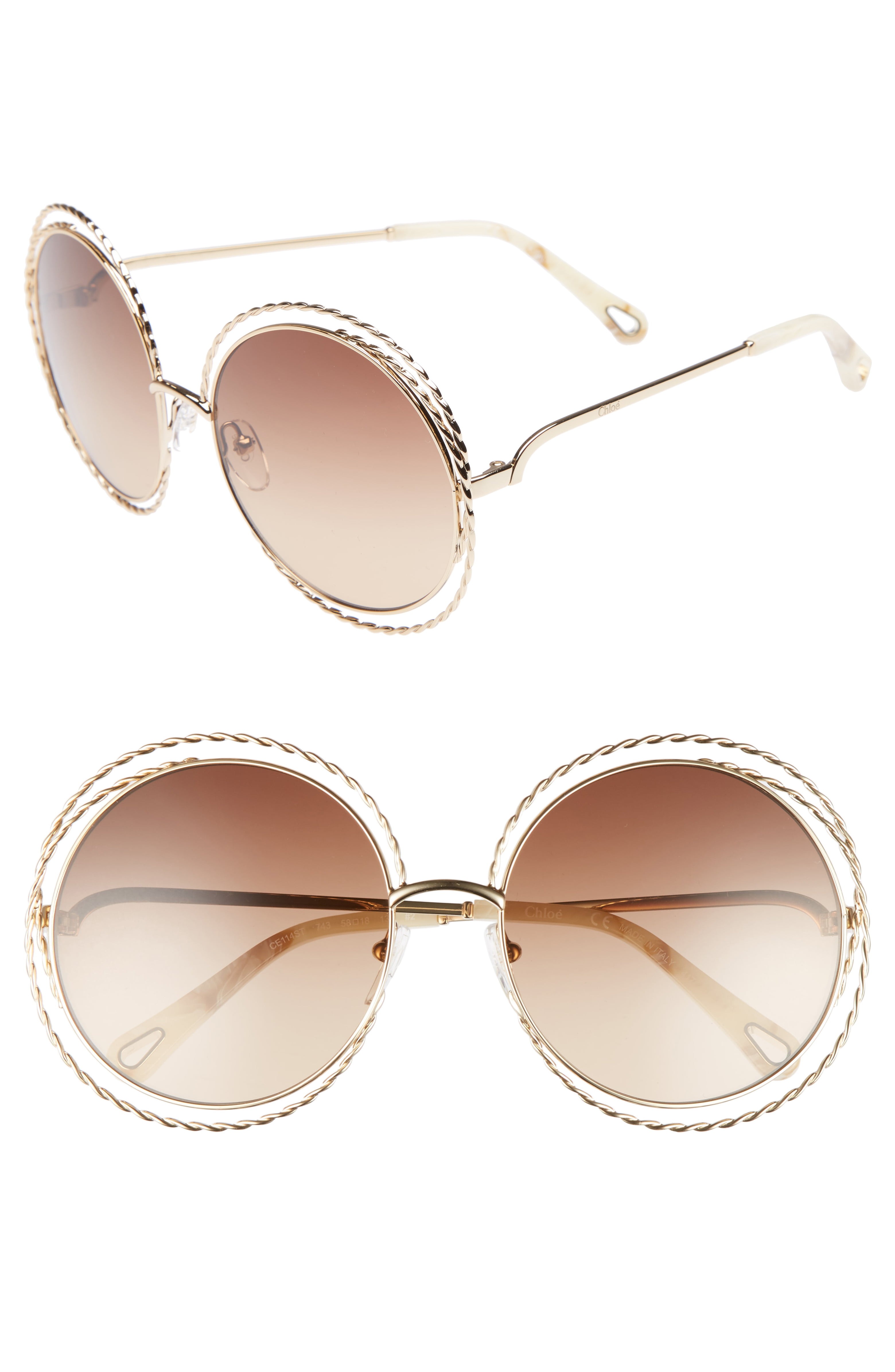 Carlina Torsade 58mm Round Sunglasses | Nordstrom