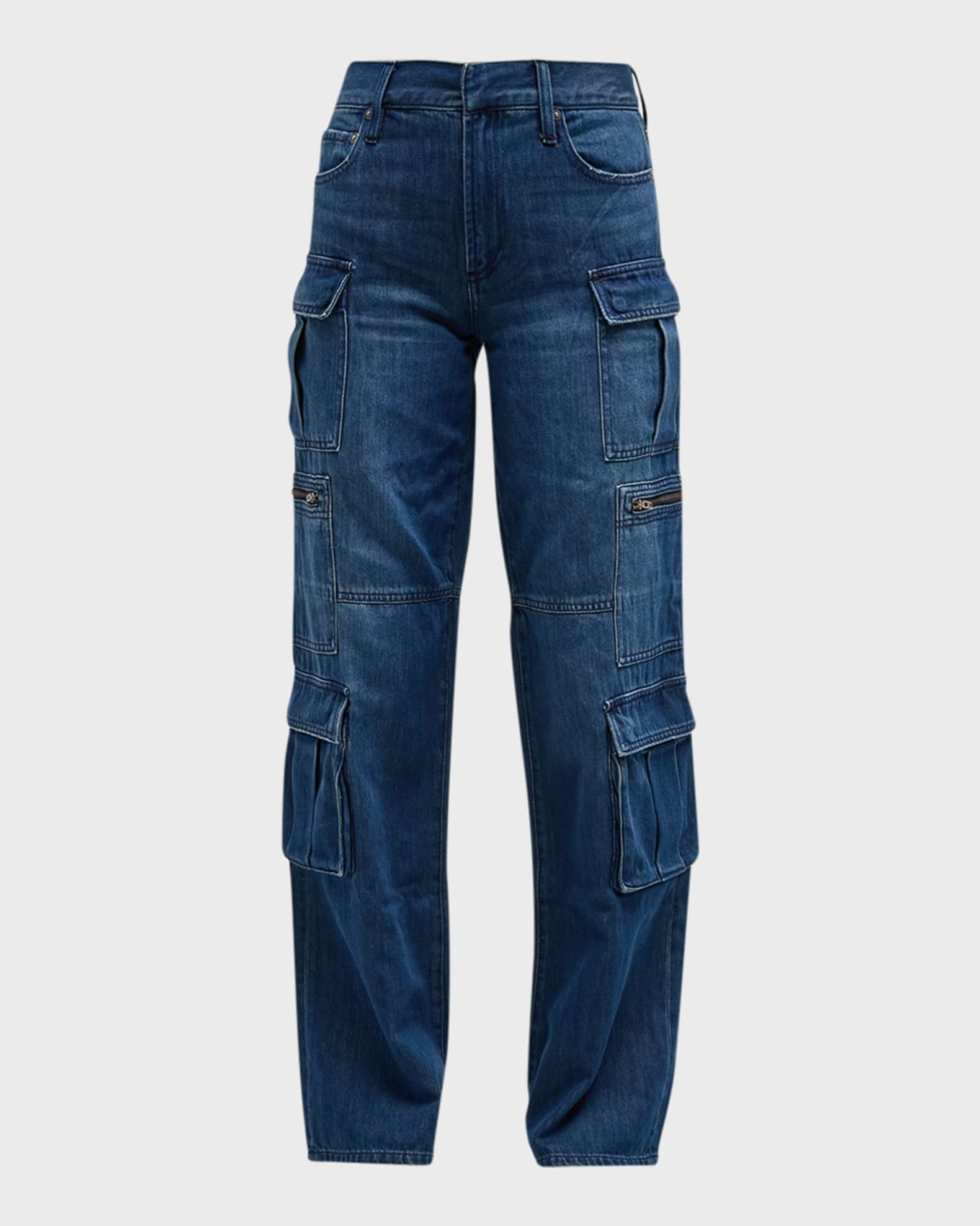 Cay Baggy Denim Cargo Pants | Neiman Marcus