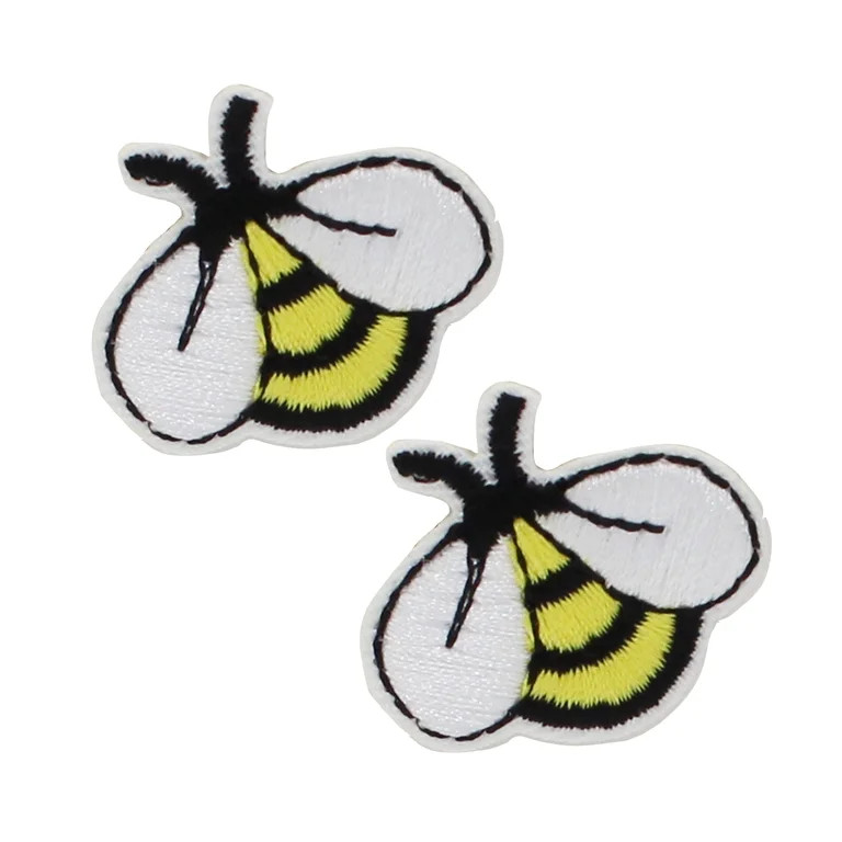 Gwen Studios Embroidered Yellow Bumble Bee Iron-on Patch Appliques, 1" x 1.1", 2CT | Walmart (US)