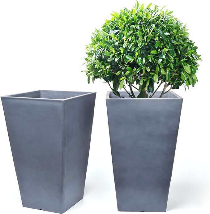 PurePino Tree Planters Set of 2, 16 Inch Tall Planter Pots for Indoor and Outdoor (Plants not Inc... | Amazon (US)