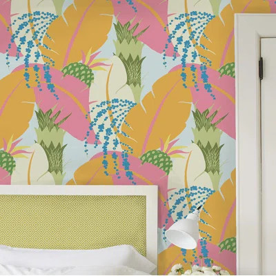 Paul Poiret 13.5' L x 27" W Wallpaper Roll (Set of 2) Schumacher Color: Tropical | Wayfair North America