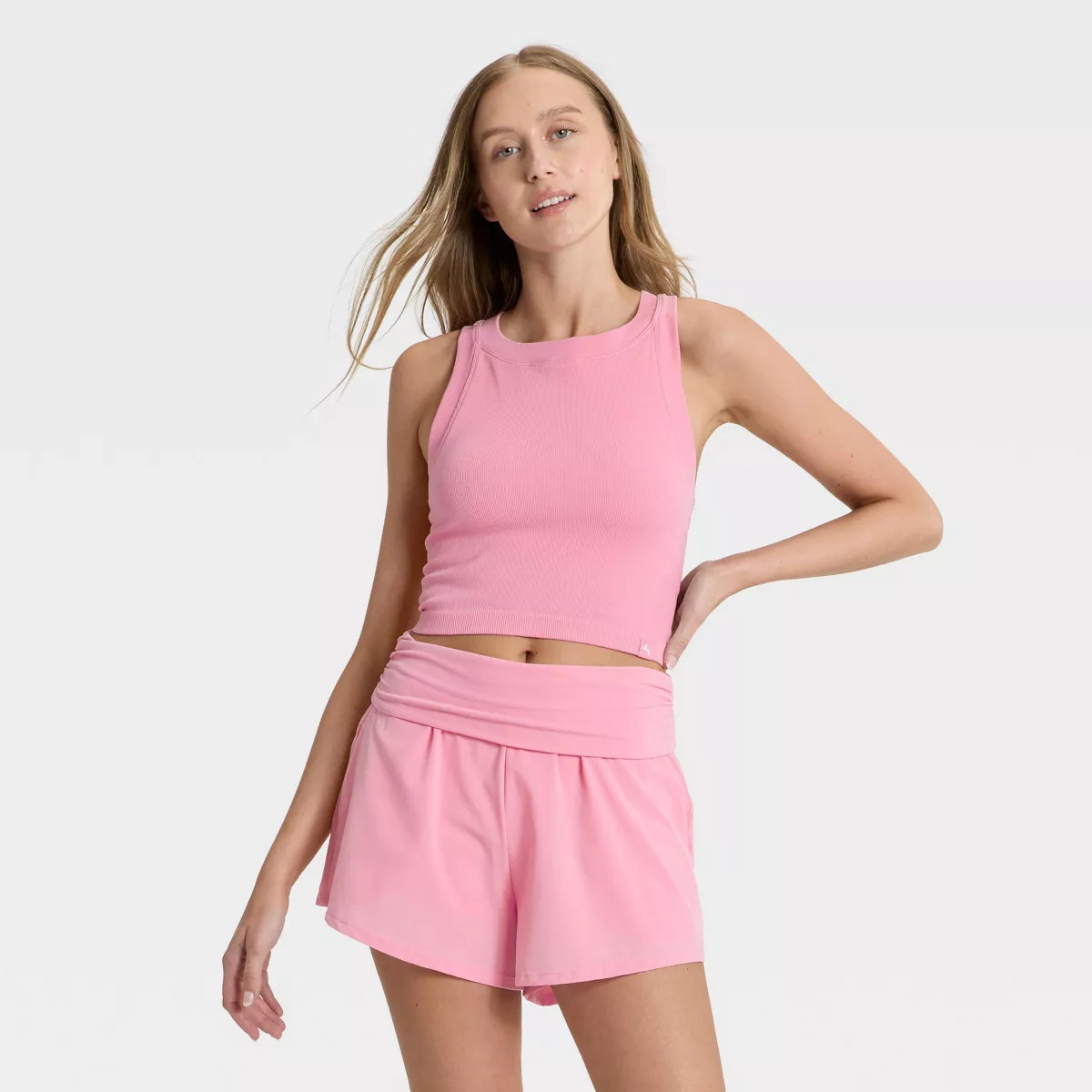 Women's Ribbed Seamless Tank Top - JoyLab™ Light Pink M | Target