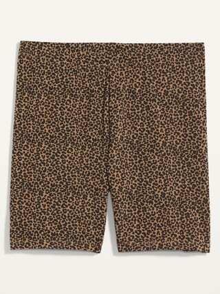 High-Waisted Printed Plus-Size Bike Shorts -- 7-inch inseam | Old Navy (US)