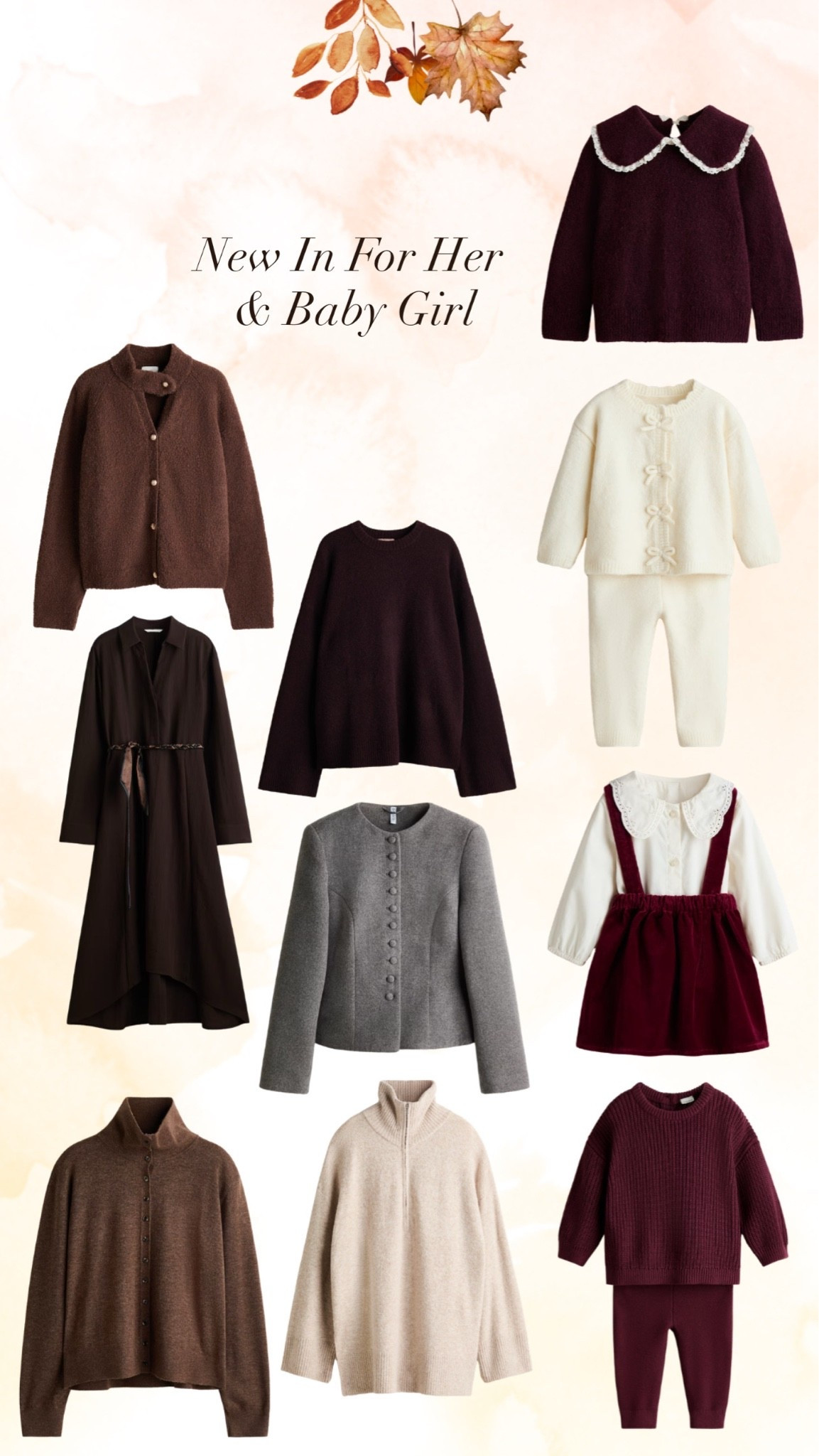 autumn new in for her and baby girl