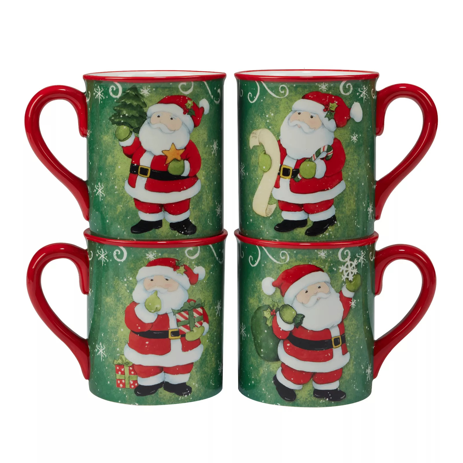 Certified International Holiday Magic Santa 4-pc. Mug Set, Multi | Kohl's