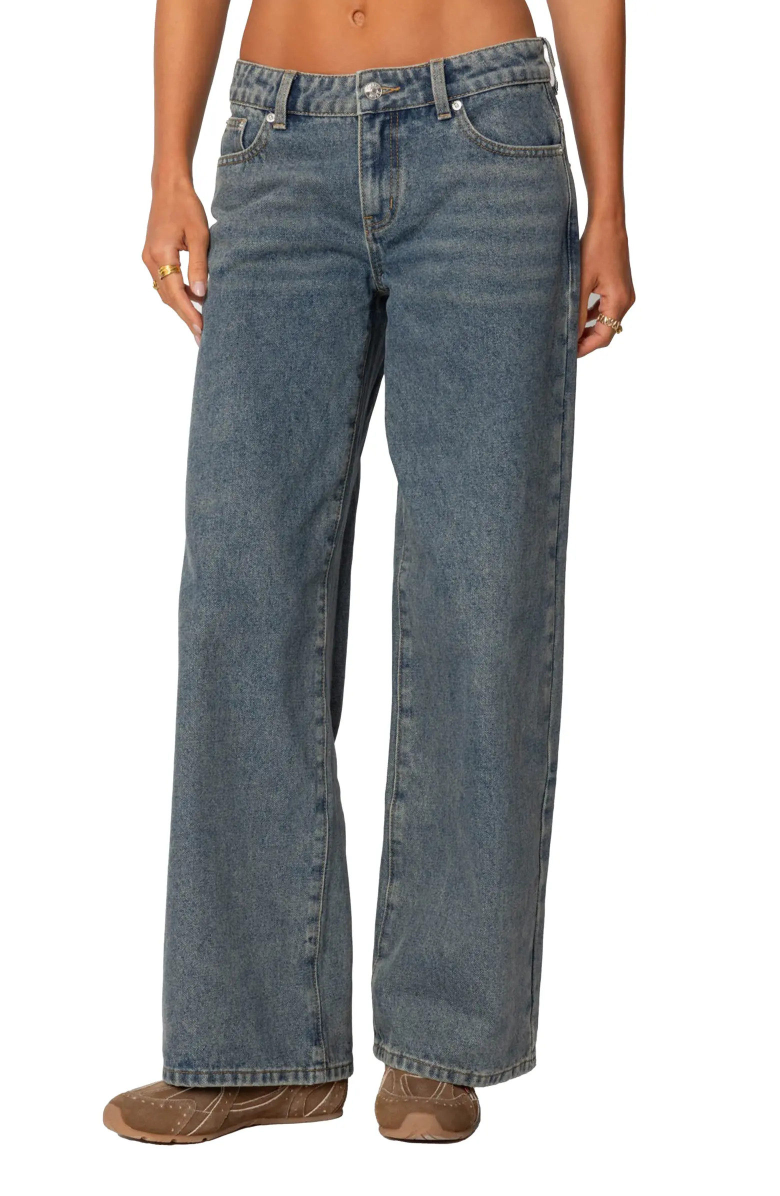 Leopard Heart Wide Leg Jeans | Nordstrom