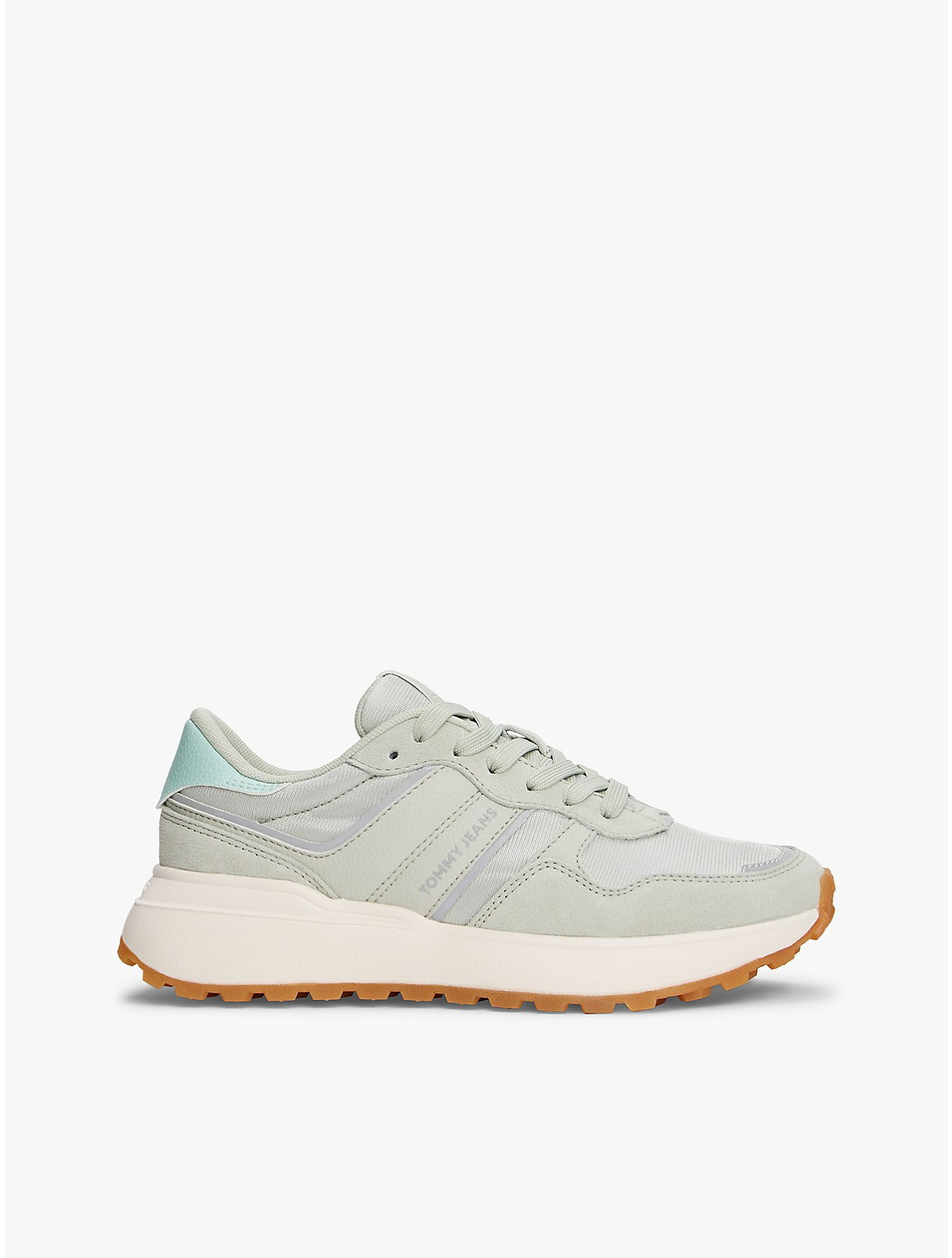 Tommy Hilfiger Women's Tommy Jeans Suede Low-Top Sneaker - Green - US 6.5 / EU 37 | Tommy Hilfiger (US)