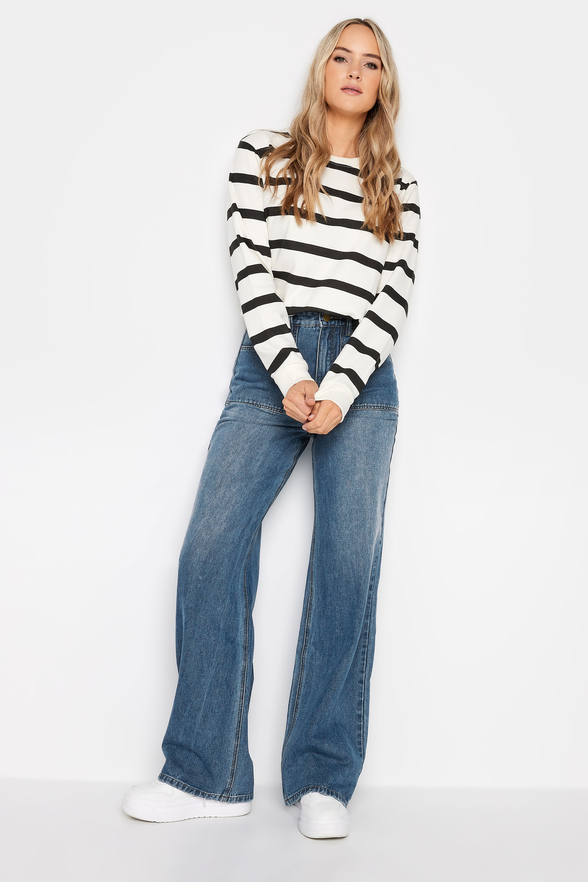 LTS Tall Blue Wide Leg High Waisted Jeans | Long Tall Sally