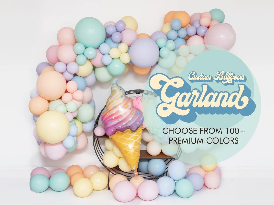 Glam CHALK Garland | Chalk Double Stuff Matte Balloons | CHOOSE YOUR Colors Kit | Pastels, Boho, ... | Etsy (US)