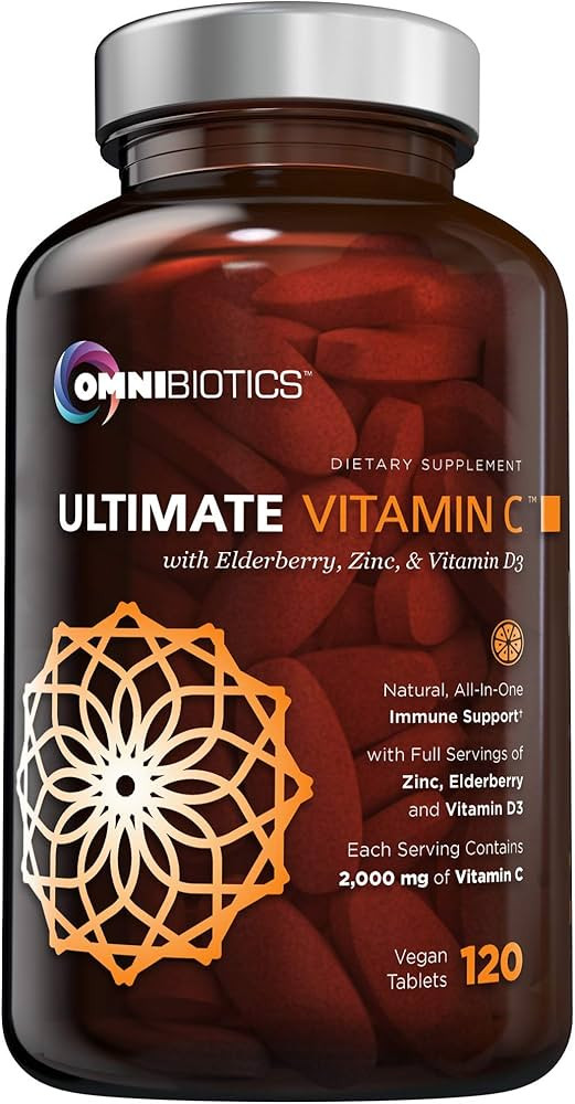 OmniBiotics Ultimate Vitamin C 2000 mg with Full Servings of Zinc, Elderberry, & Vitamin D3 - Adv... | Amazon (US)