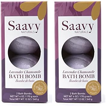 Saavy Naturals Bath Bombs, Soothing Lavender Chamomile Scent, Gentle Moisturizig Formula, Foaming... | Amazon (US)