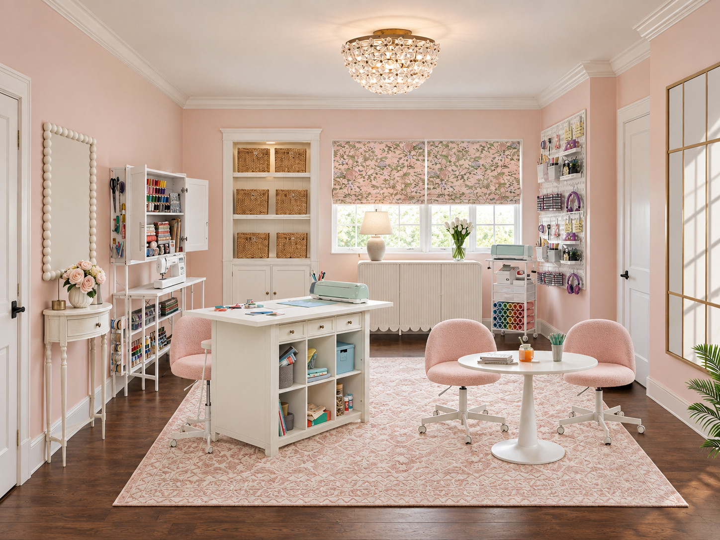 The sweetest space for a little girl to create, play, and let her imagination run wild 🎀✨ Pretty, playful, and functional—this is the kind of playroom she can grow into and love for years. 🤍
 

 