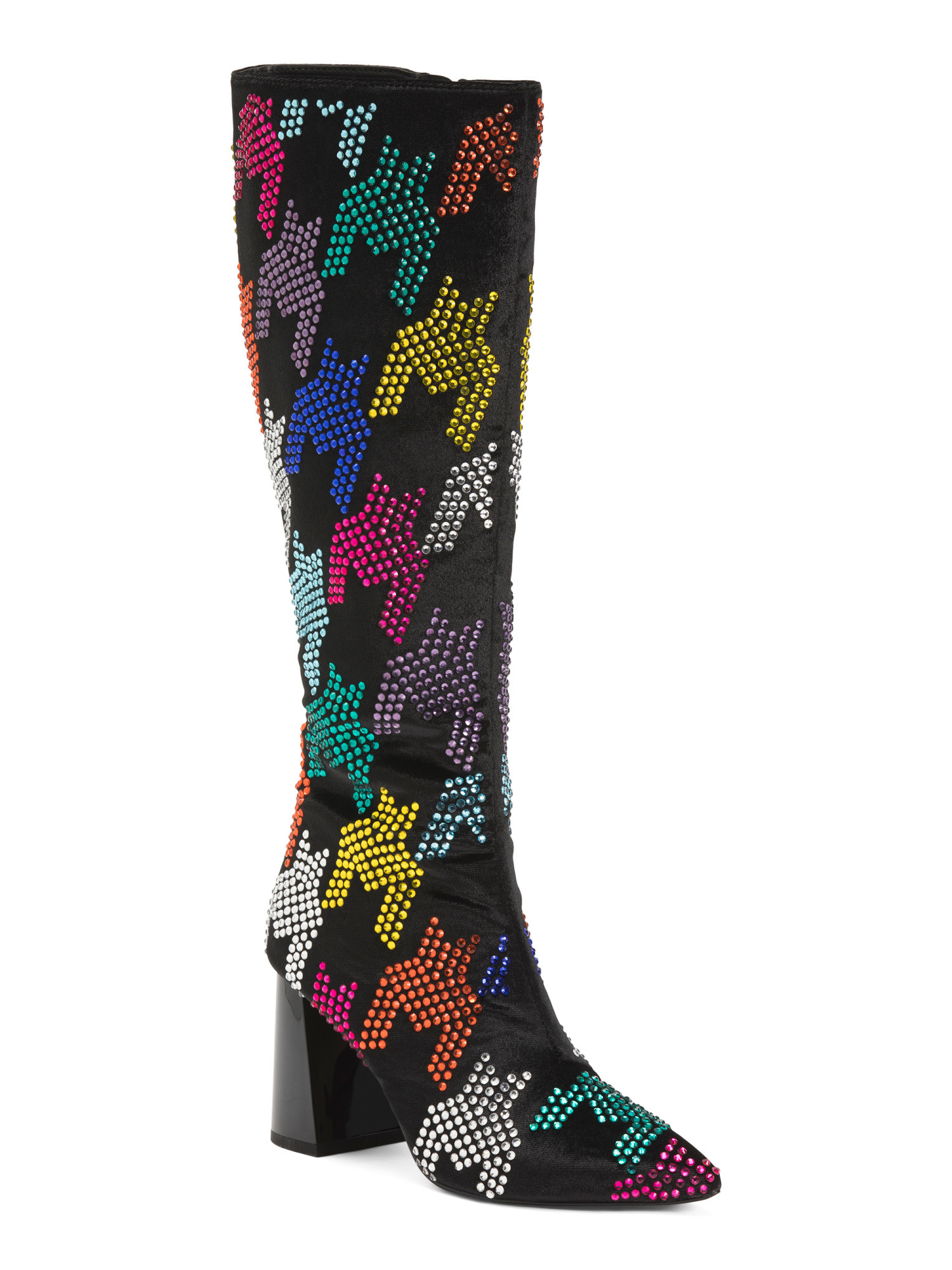 Naomy Sequins Houndstooth High Shaft Boots | TJ Maxx