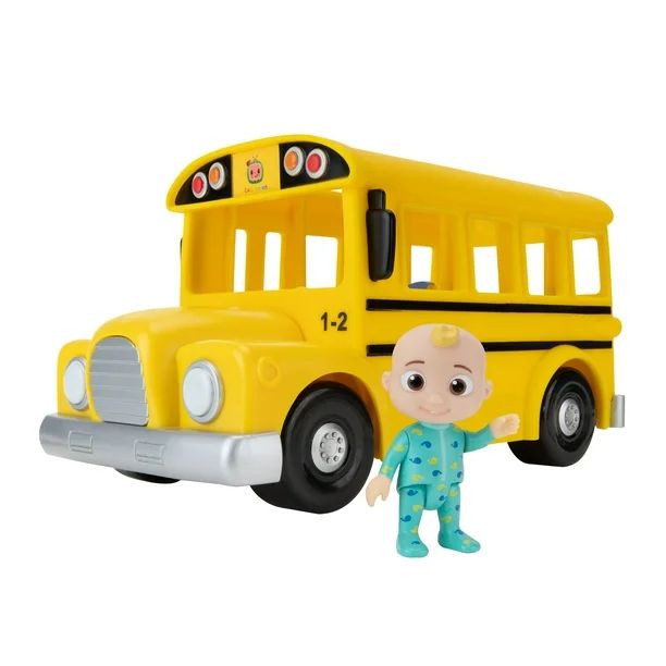CoComelon Official Yellow JJ School Bus with Sound, 10IN Feature Vehicle with 3in Figure - Walmar... | Walmart (US)