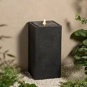 25.98” H Outdoor Water Fountain Made with Eco-Friendly Recyclable Materials, Polyethylene Squar... | Amazon (US)
