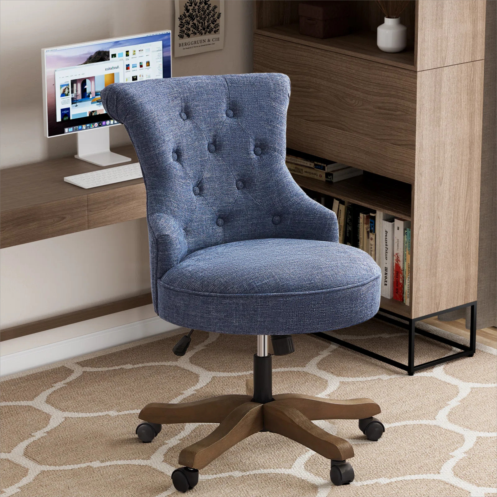 Asyra Swivel Linen Task Chair | Wayfair North America