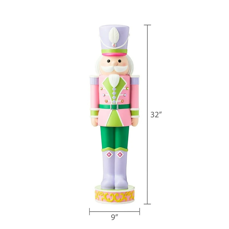 Pastel Blow Mold Nutcracker Outdoor Decor, Multicolor, 32", by Holiday Time | Walmart (US)
