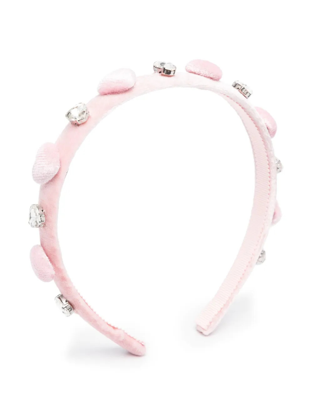 Monnalisa crystal-embellished heart-motif Headband - Farfetch | Farfetch Global