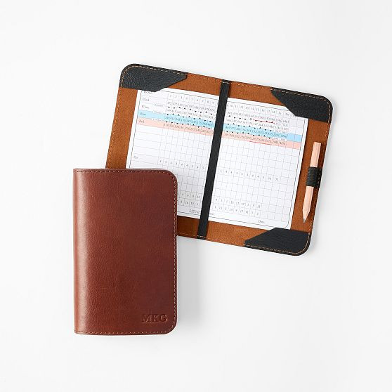 Leather Golf Score Card Holder | Mark and Graham