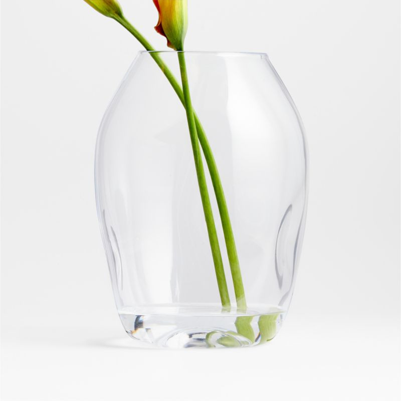 Regen Clear Blown Glass Vase 11" | Crate & Barrel | Crate & Barrel