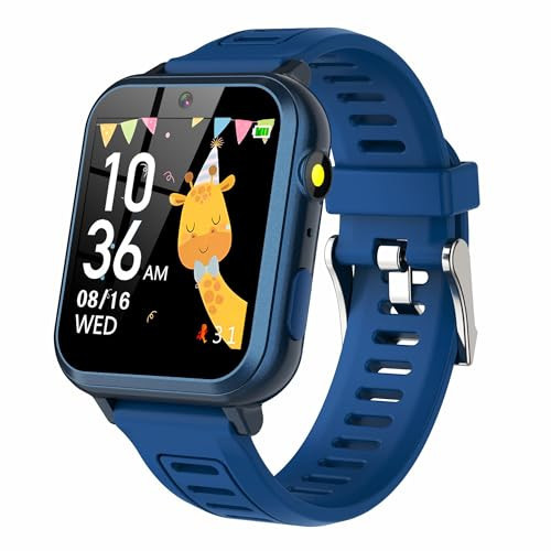 AIWIEP Smart Watch for Kids Age 3-12, Kids Smart Watch Boys with 24 Games HD Touch Screen Pedometer Camera Music Player Alarm Clock Flashlight 12/24 hr Toys for 6 7 8 9 10 Year Old Boy Birthday Gift | Amazon (US)