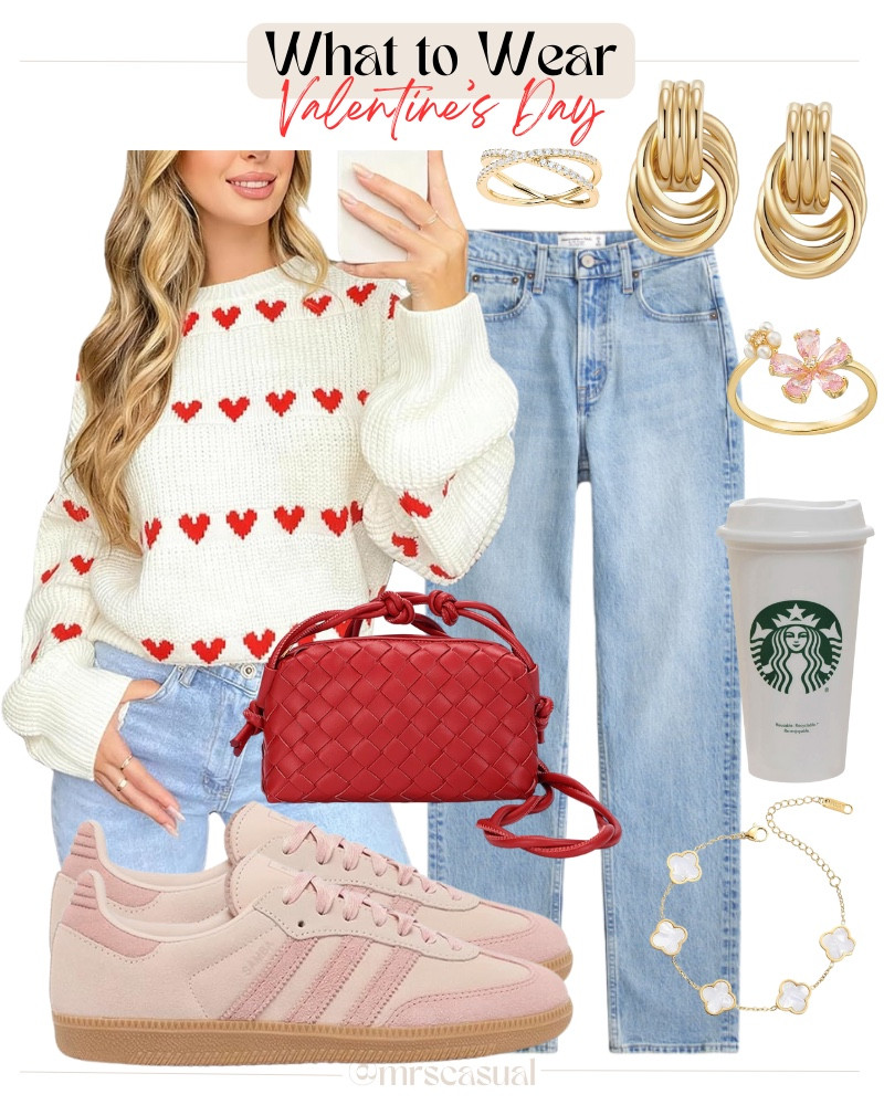 Everyday Valentine’s outfit I actually want to wear ❤️ Hearts, denim, and comfy sneakers 🔗⬇️

#LTKSeasonal #LTKootd #LTKValentine