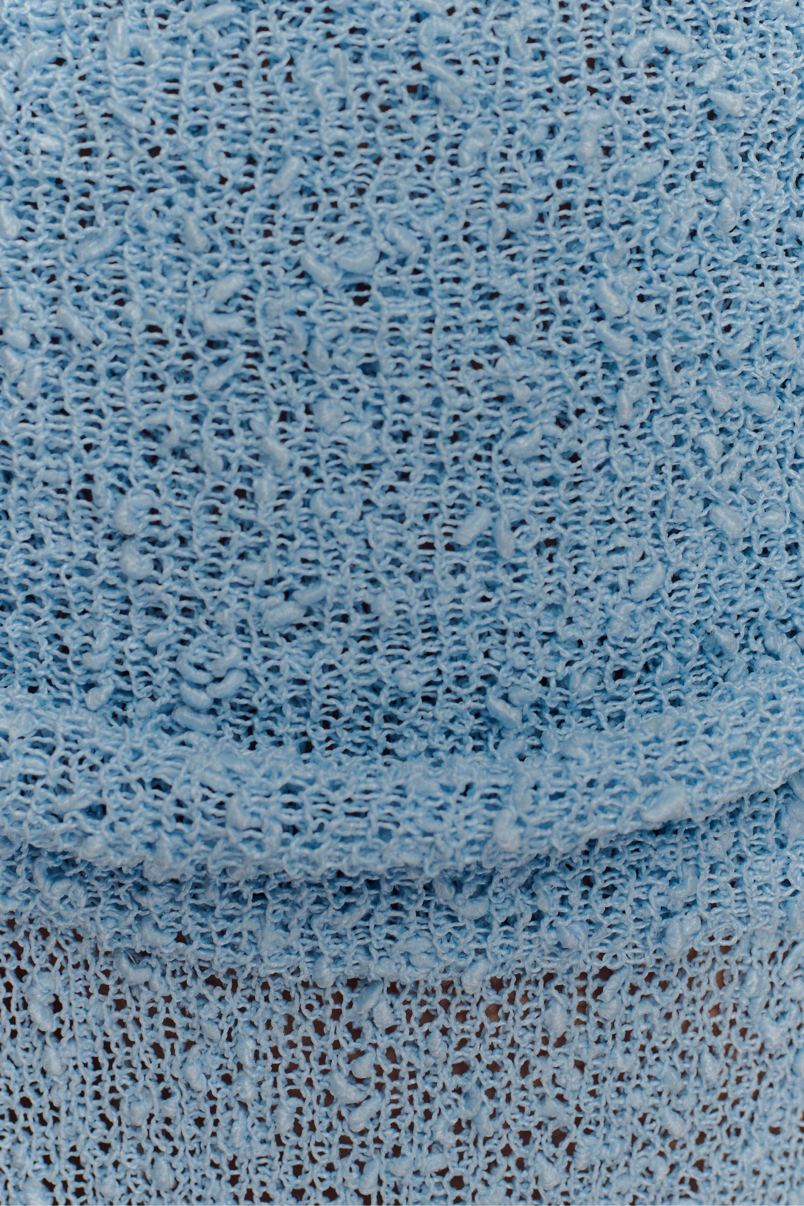 Petra Ruched Knit Maxi Skirt - Light Blue | Meshki (APAC)