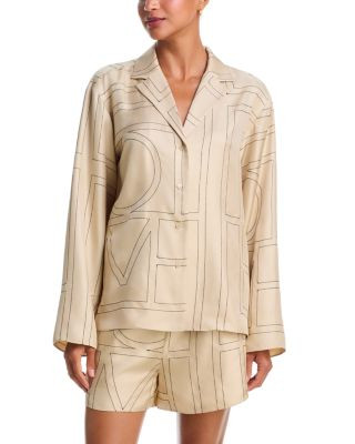 Toteme Monogram Silk Pajama Top | Bloomingdale's (US)
