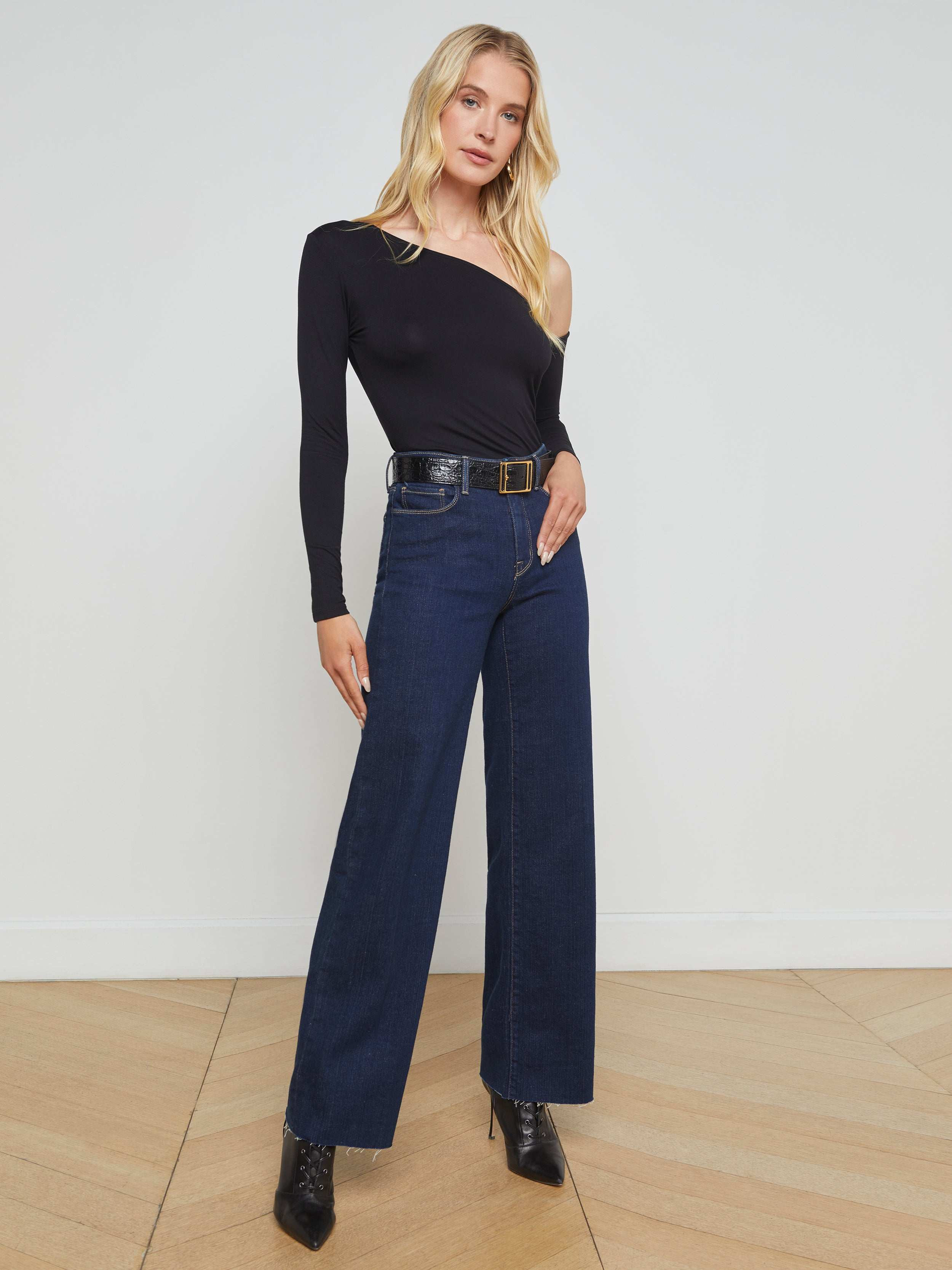 Scottie Wide-Leg Jean in Koval | L'AGENCE | L'Agence