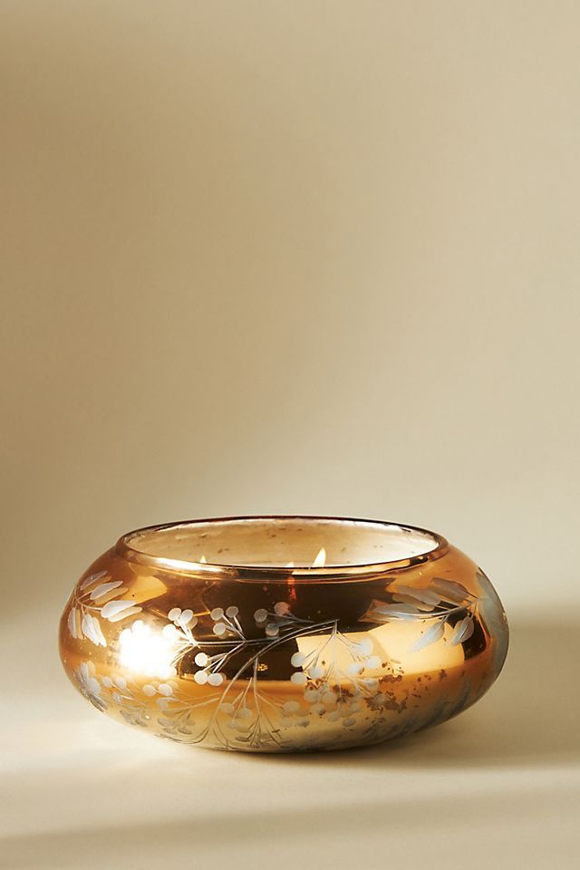 Iona Floral Glass Candle | Anthropologie (US)