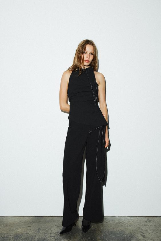 STITCHED KNOT TOP | Zara US