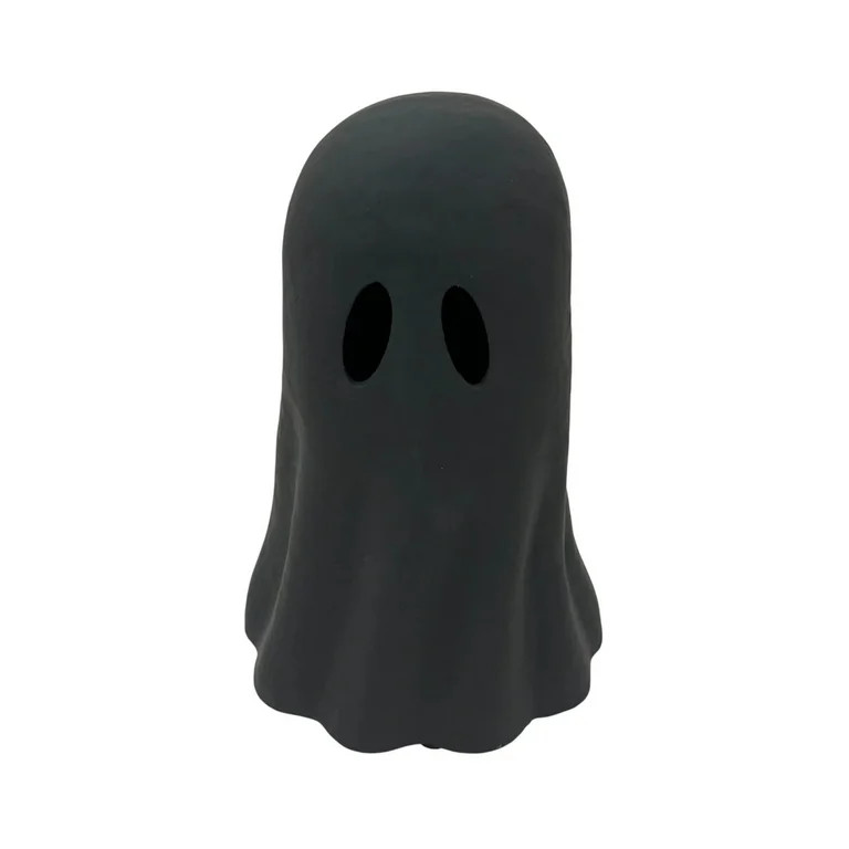 Paper Mache Ghost, Halloween Tabletop Decoration, 11" (Black) | Walmart (US)