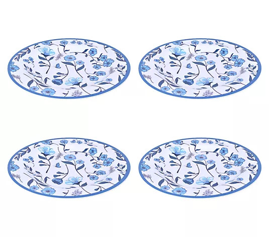 Temp-tations Seasonal Set of (4) 10.5" Melamine Dinner Plates - QVC.com | QVC