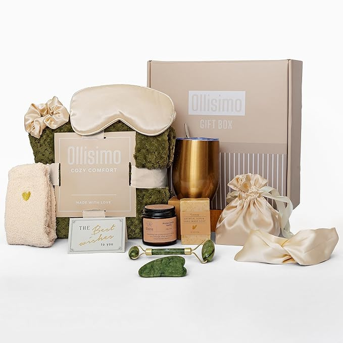 Luxury Gift Basket for Women – Spa Self Care Kit, Hug in a Box, Get Well Soon Package, Thinking... | Amazon (US)