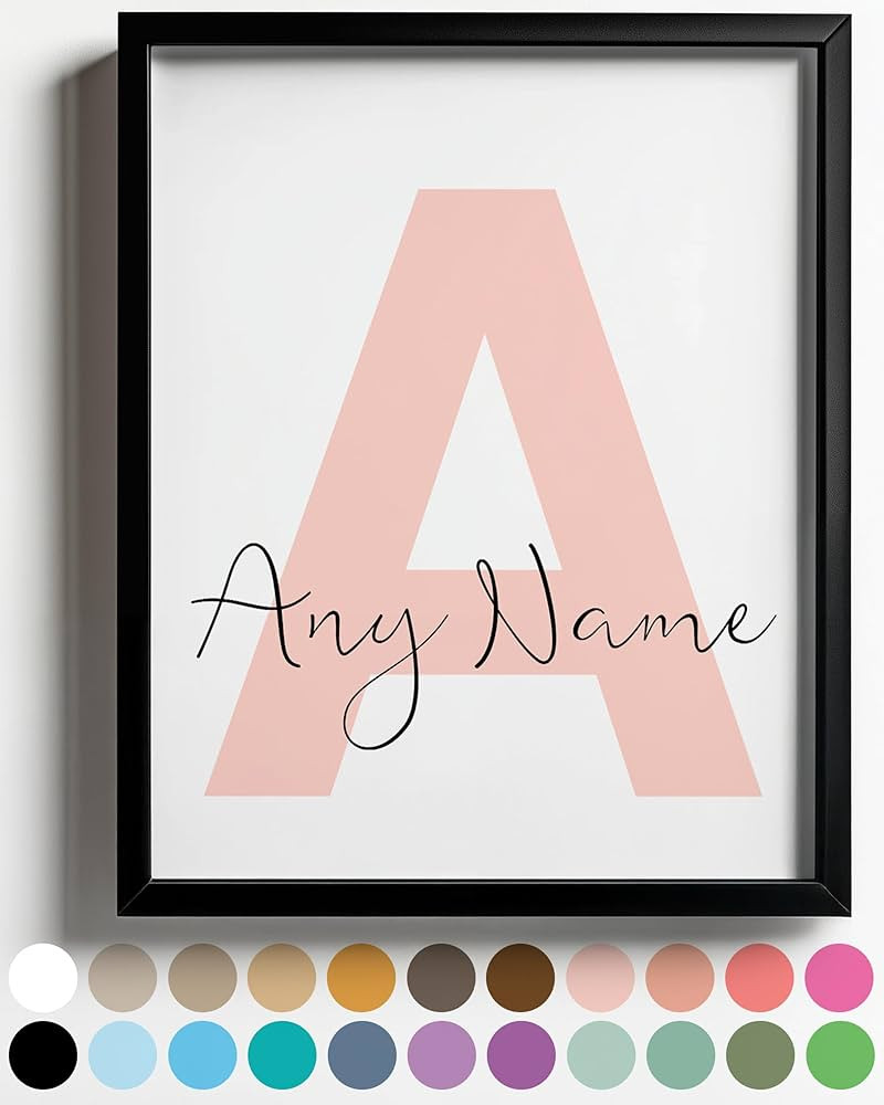 Elarta Customized Name Wall Decor Big Initial - Personalized Wall Art Name Letters for Wall Decor... | Amazon (US)