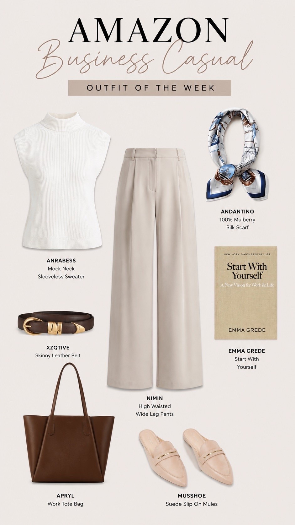 Perfect business casual outfit for summer! These make for good staples in your workwear closet! 

All from Amazon! 

Wearing size XS in sweater and XS in pants!

#LTKootd #LTKWorkwear