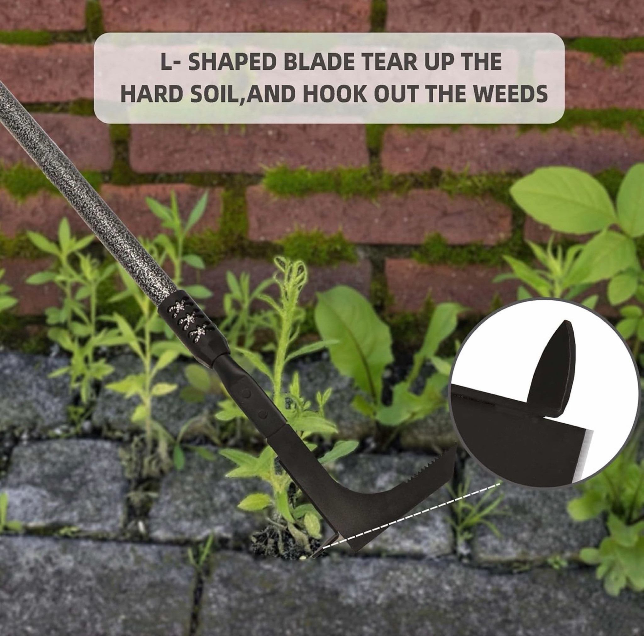 Crack Weeder, Long Handle Crevice Weeding Tool, 48" Efficient Weeder Tool Stainless Steel Weed Grabber Remover, Manual Weed Puller for Sidewalk, Paver, Narrow and Wall Gaps Remove Moss Weeds 

#LTKActive #LTKHome #LTKSaleAlert