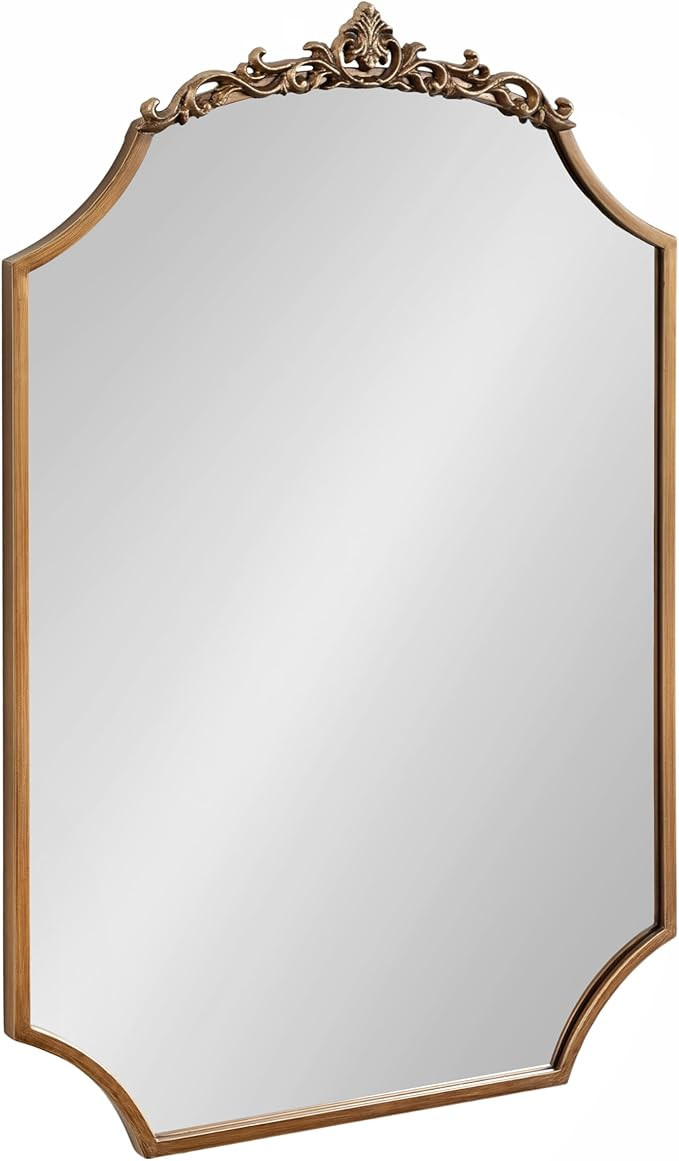 Kate and Laurel Arendahl Ornate Traditional Arched Scallop Mirror; 24 x 36; Antique Gold; Decorat... | Amazon (US)
