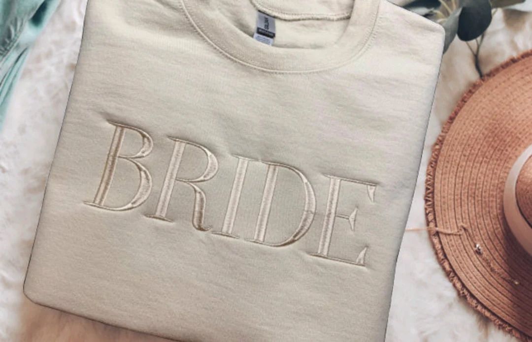 Bride Sweatshirt-embroidered Sweatshirt-bride Crewneck-wifey - Etsy | Etsy (US)