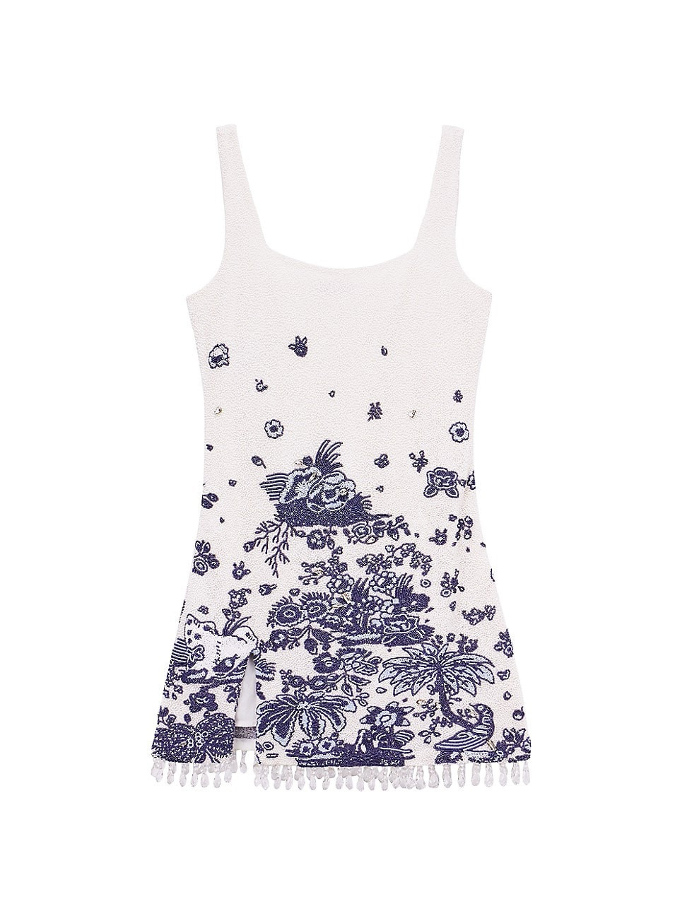 Women's Le Sable Floral Beaded Minidress - Blue Toile - Size Small | Saks Fifth Avenue