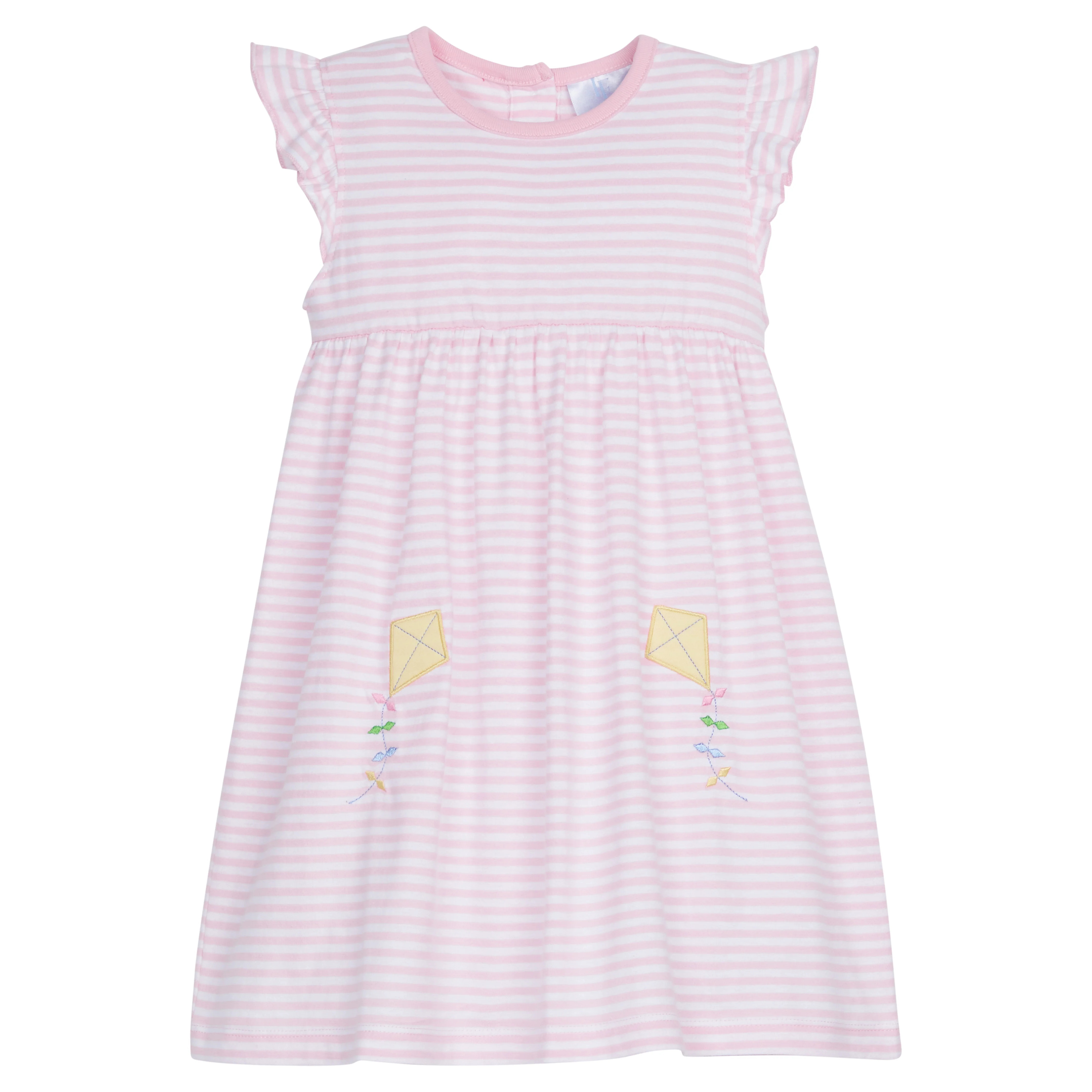 Applique Laurel Dress - Kite | Little English