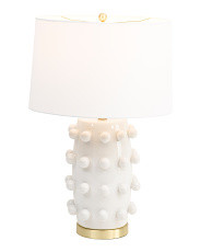 26in Dot Textured Ceramic Table Lamp | Marshalls