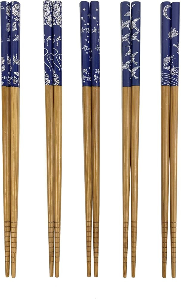 JapanBargain 3649, Bamboo Chopsticks Reusable Japanese Chinese Korean Wood Chop Sticks Hair Stick... | Amazon (US)