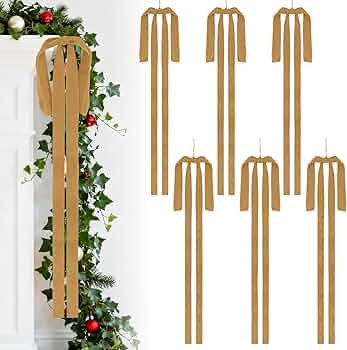 24 x 16 inch 6Pcs Red Velvet Bows for Christmas Tree Large Vintage Christmas Bows for Garland Wre... | Amazon (US)