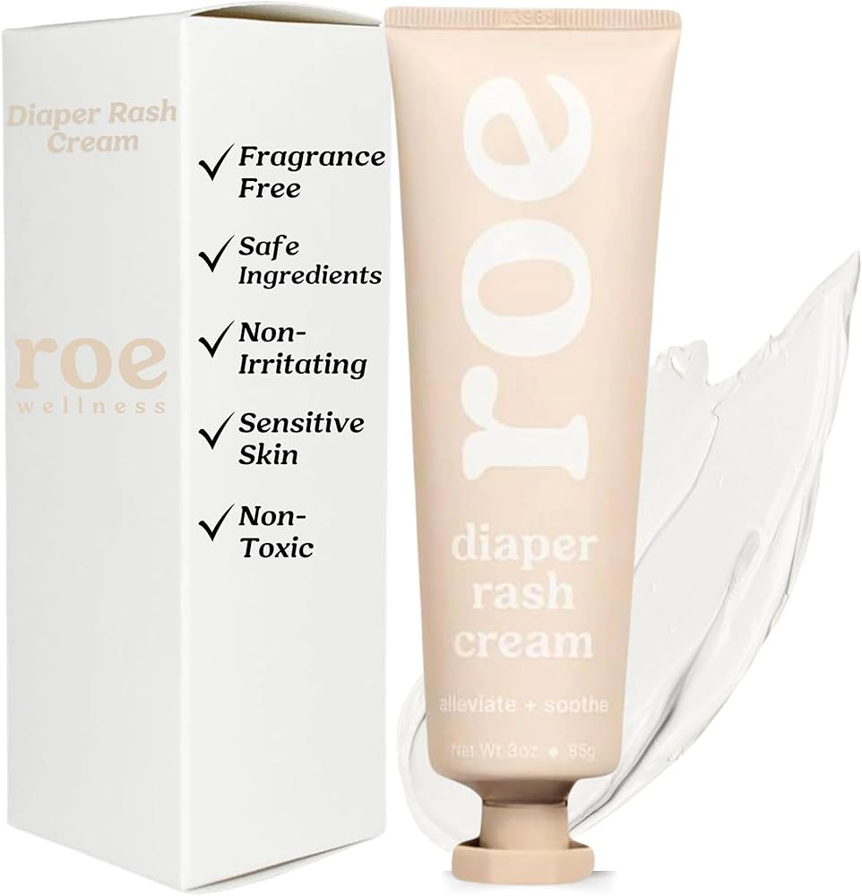 Roe Wellness- Diaper Rash Cream Paste Ointment W/Zinc Oxide | Maximum Strength Diaper Rashes Soot... | Amazon (US)